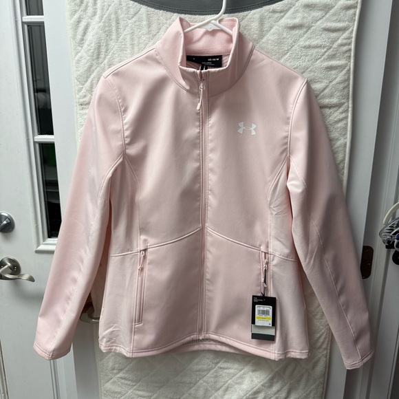 Under Armour Jackets & Blazers - Under Armour Light Pink Full-Zip Jacket